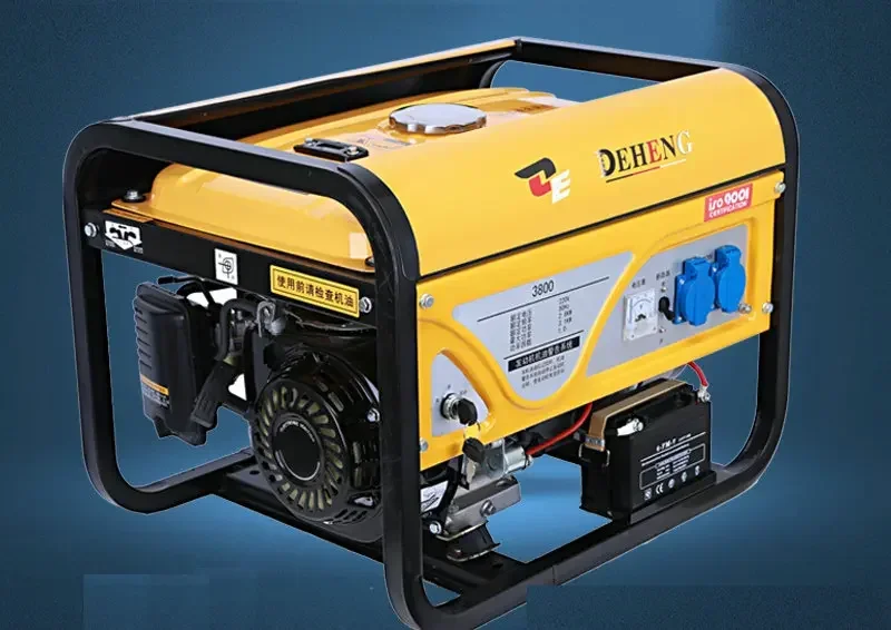 220V 3KW Single-phase Single-cylinder Four-stroke Gasoline Generator Family/outdoor Camping Portable Power Generation Equipment