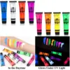 UV Neon Oil Face and Body Art Paint, 8 Tubes Glow in the Dark Body Paints Makeup, Neon Fluorescent Glow in Dark Party Cosmetics 3