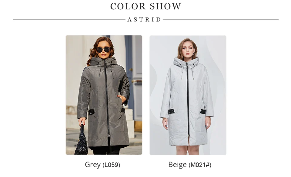 Astrid 2022 Spring Women Parkas Oversize Long Loose Padded Down Coats Hooded Women's Jacket Fashion Outerwear Quilted AM-7561