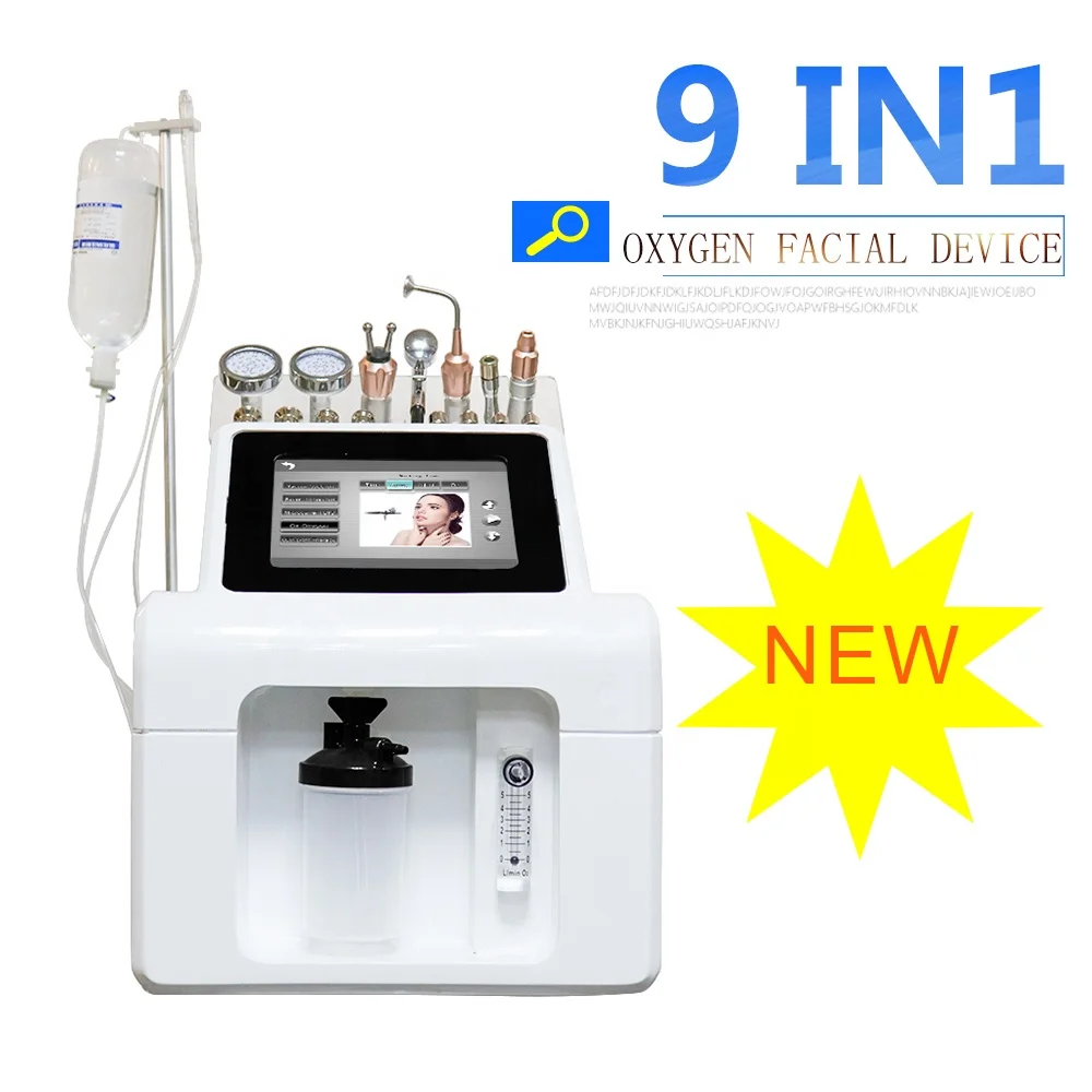 2023 NEW Portable Good Quality 9 in 1 Water Facial Concentrator Skin Peel Microdermabrasion Skin Tightening Beauty Machine CE