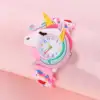 New Children's Love Unicorn Saturn Rainbow Meteor Student Silicone Cartoon Watch 2