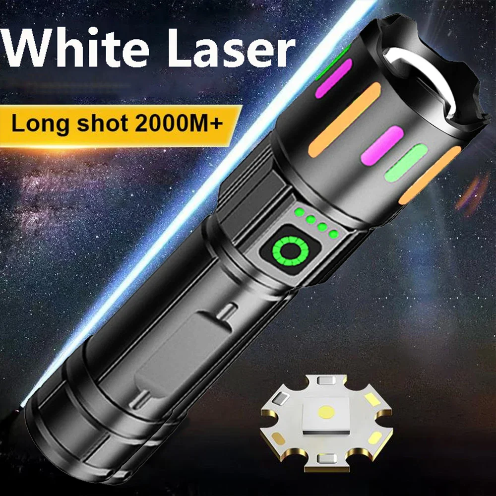 Description Picture 2 of itemHigh Power Flashlight Rechargeable Retractable Flash Powerful Lantern Outdoor Camping and Emergency Use Super Bright Flashlight