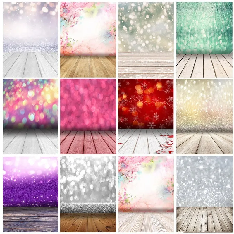 

ZHISUXI Vinyl Abstract Bokeh Photography Backdrops Props Glitter Facula Wall And Floor Photo Studio BackgroundLX-1018