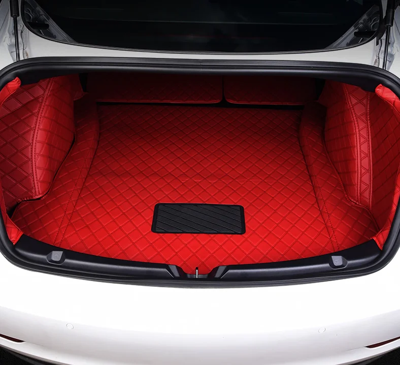 

Car Trunk Mats For Tesla Model 3 High Quality Interior Auto Protector Accessories Leather Carpet Car Trunk Mat Pad