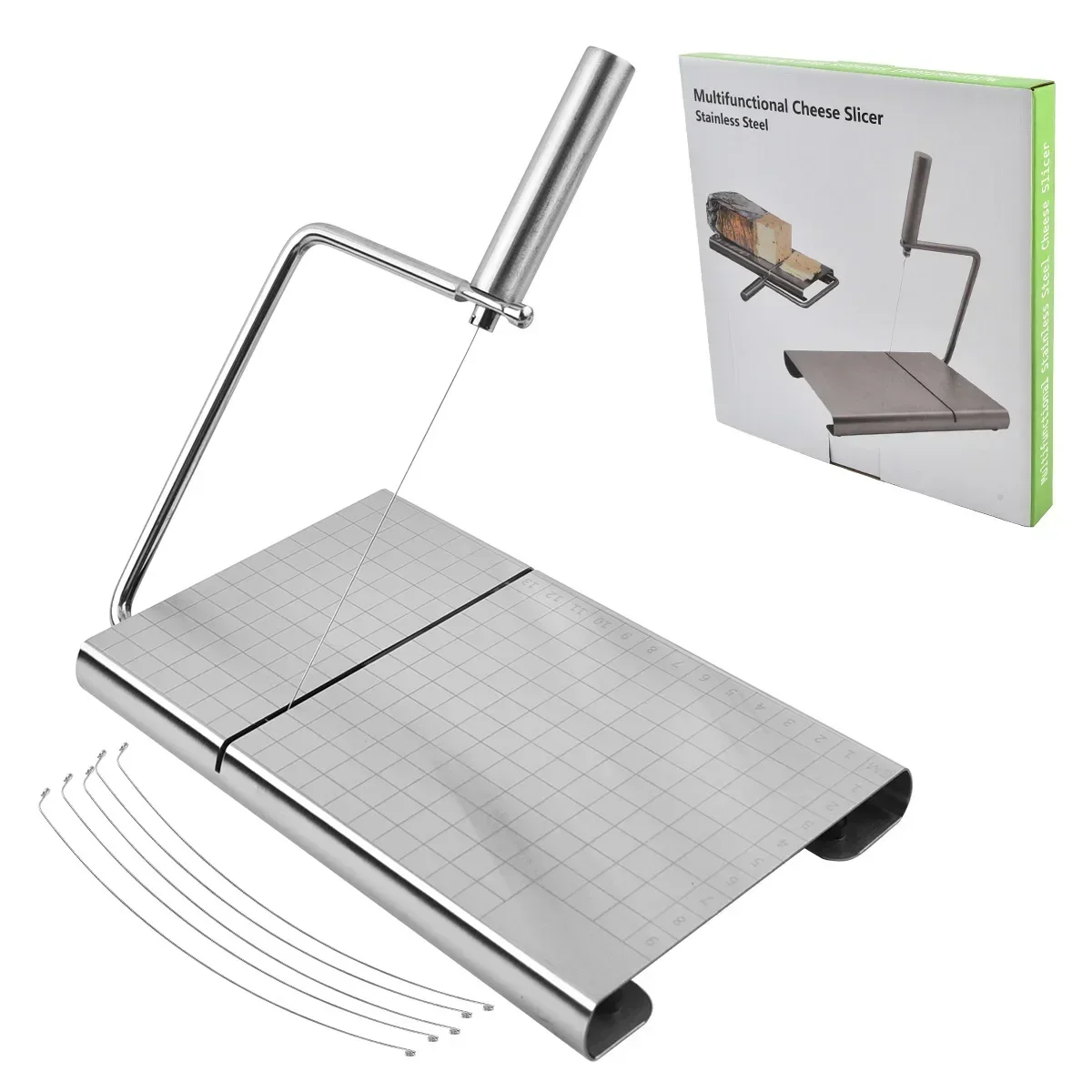 Cheese and Butter Slicers with Wire Adjustable Cutter Board 5pcs Replacement Stainless Steel Cutting Wire cheese slicer butter slicer