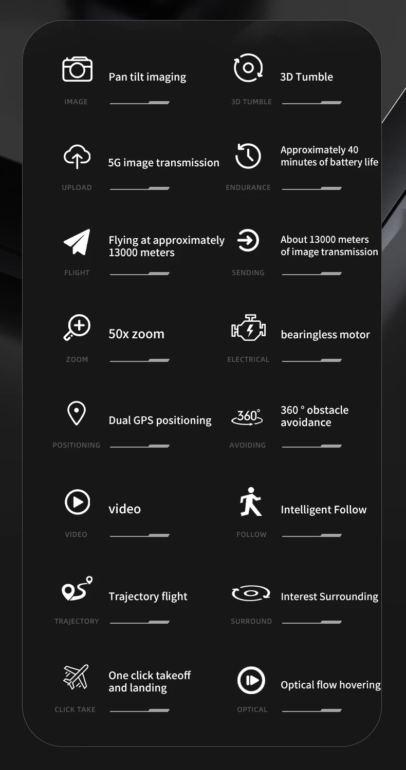 Description Picture 3 of item2024 P1 Mini Drone 8K Profesional 4K HD Camera Obstacle Avoidance Aerial Photography 5G 10Km Foldable Quadcopter Toy Sell Apron