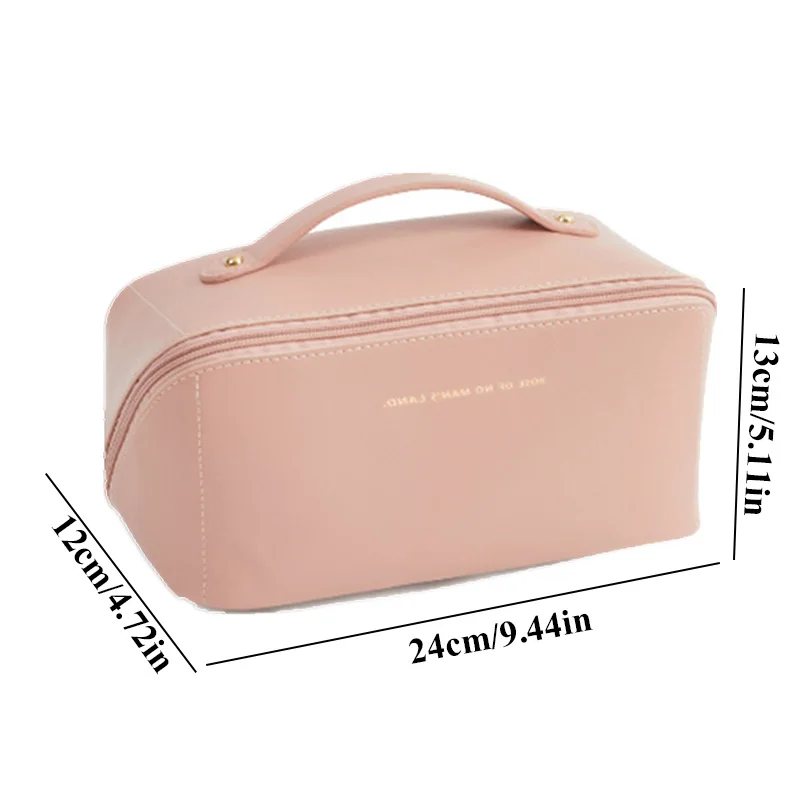 Diamond Pattern Pillow-shaped Women's Cosmetic Bag, Large-capacity Portable  Ins Style Travel Toiletry Organizer