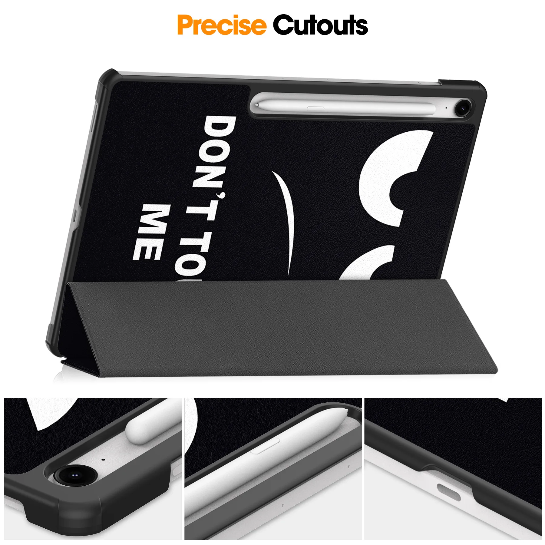Premium Tri-Fold Stand Smart Leather Tablet Case - 13.1 Inch