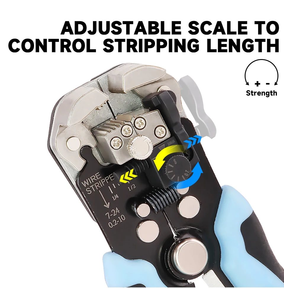 Abisolierzange (0,25–10 mm2) 5-in-1 YES-1B Multifunktionale automatische Werkzeuge zum Crimpen, Schneiden, Spalten und Mergieren von Drähten – Detail 4