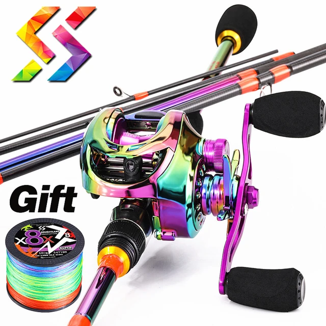 Sougayilang 1.8m -2.4m M Power Carbon Fiber Baitcsting 5 Section Rod and  9+1BB Left/Right Hand Casting Reel Fishing Combos Set - AliExpress