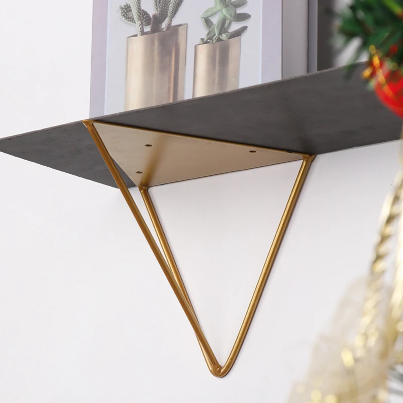 

2PCS Triangle Partition Bracket Wall Storage Rack Layer Plate Support Metal Bracket Wall Mounted Straight Shelf Support Bracket