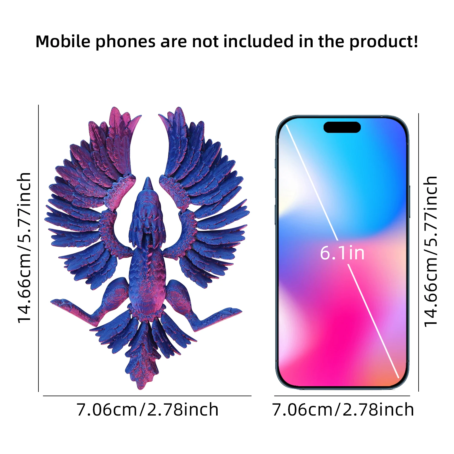 Phoenix Divine Bird Joint Movable Creative Handmade Model New Unique Gift Pressure Relief Toy 2