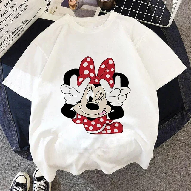 thumbnail image 1 of Camisetas de algodón para niños de Mickey Minnie Mouse, camisetas de verano para niños, camisetas de dibujos animados de Disney para niños, camisetas de anime kawaii para niños y niñas, 1 of 5