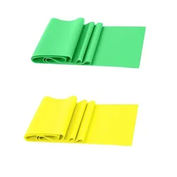 Enhanced Yoga Resistance Bands Set for Exercise and Strength Training (Green and yellow)
