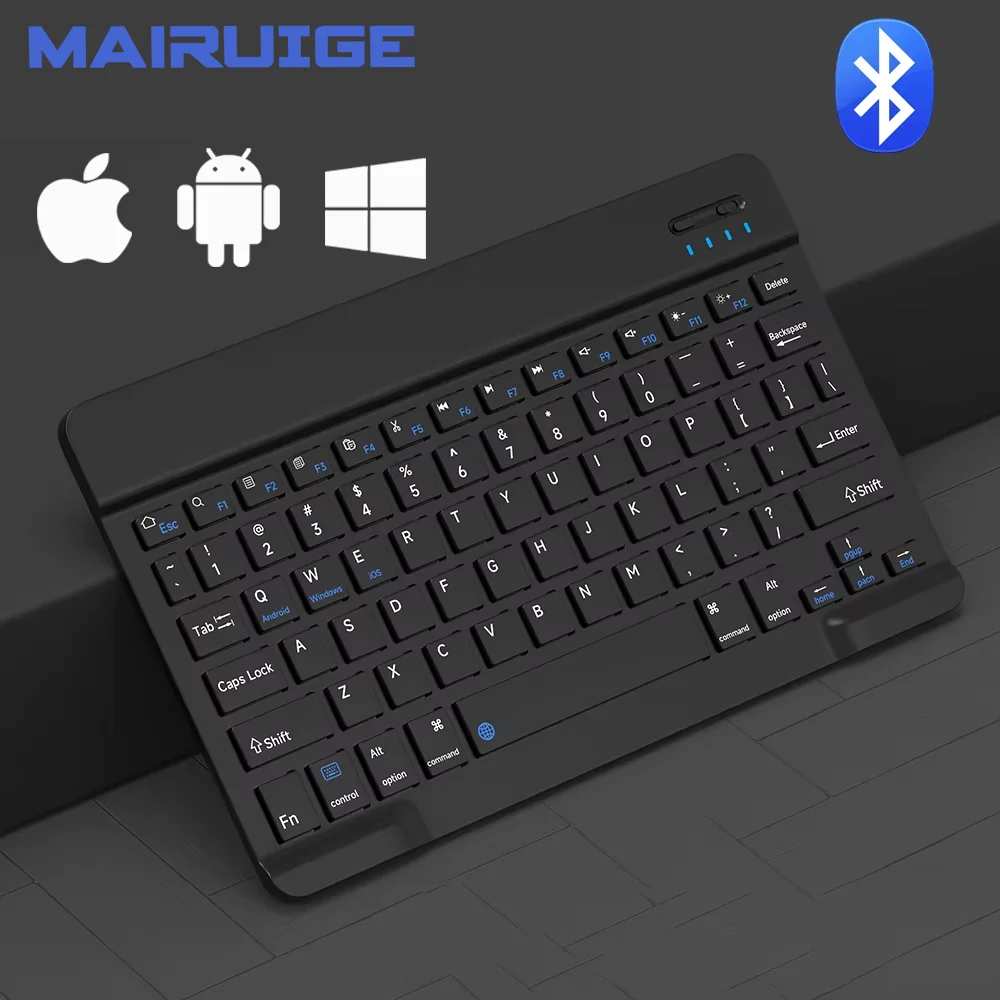 Black Bluetooth wireless keyboard mini lightweight iPad Xiaomi Samsung Huawei tablet Android iOS Windows Notebook accessories