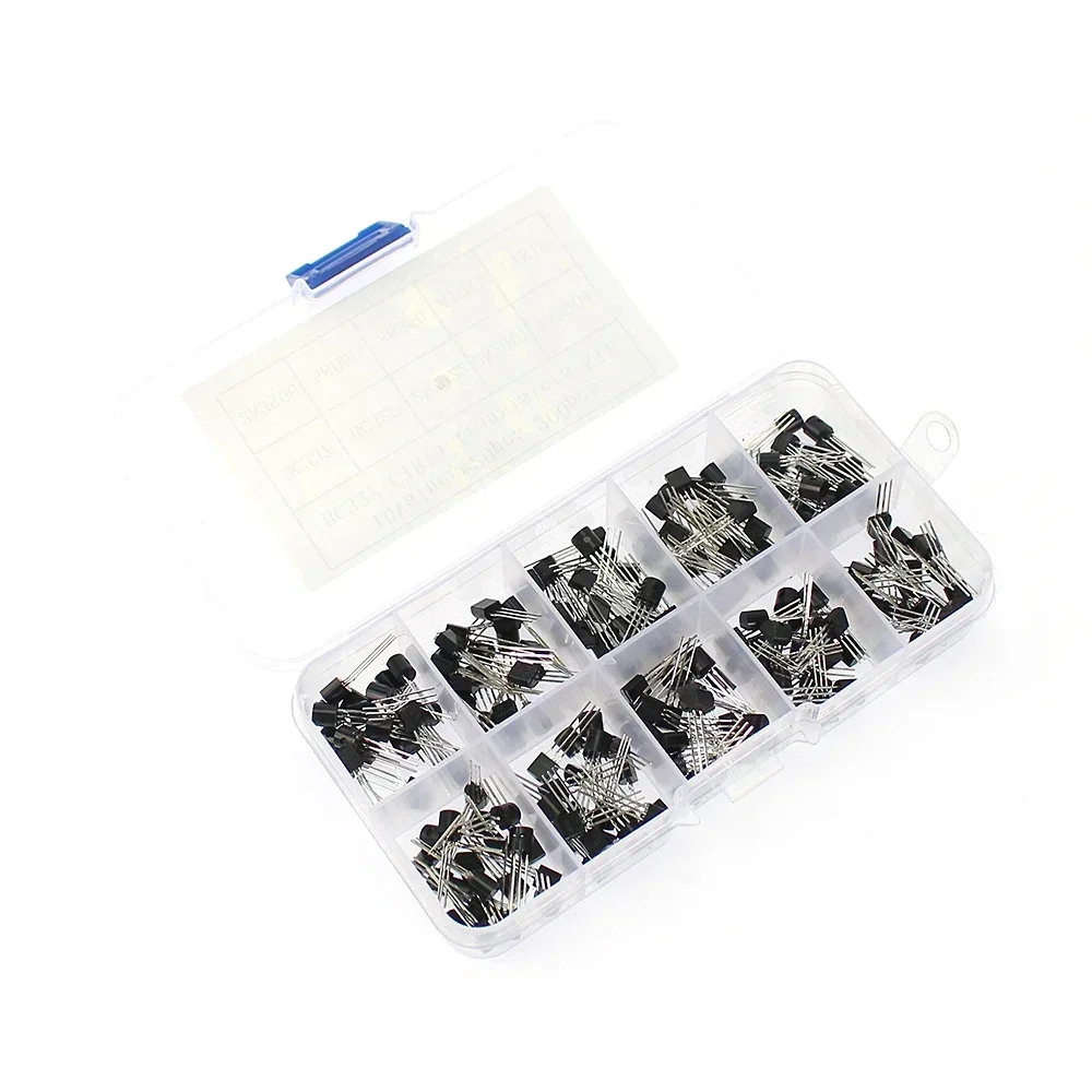 50-900pcs BJT Transistor Kit A1015 BC327 BC337 C1815 S8050 S8850 2N2222 2N2907 2N3904 2N3906 TO92 PNP NPN Triode Transistors Set 5
