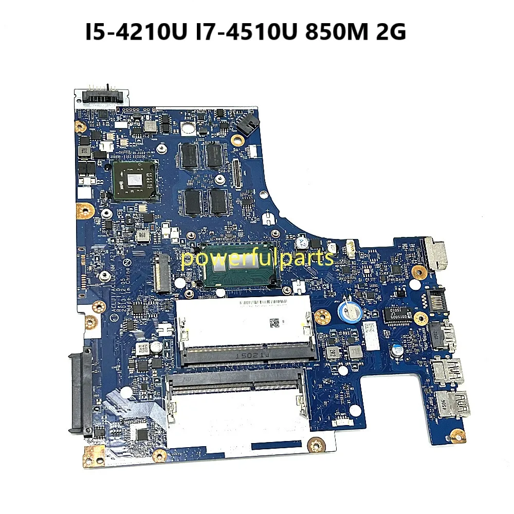 

For Lenovo G50-70 G50-80 Laptop Motherboard ACLU1/ACLU2 NM-A271 I5-4210U I7-4510U 850M 2G Working Good