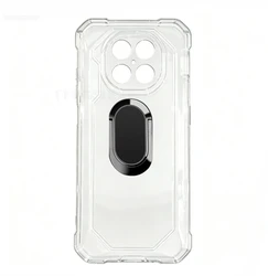 Durable Cubot KingKong ES5 Phone Cover with Back Ring Holder - TPU Soft Silicone Protective Case for Case & Holder (Clear Tpu A Black)