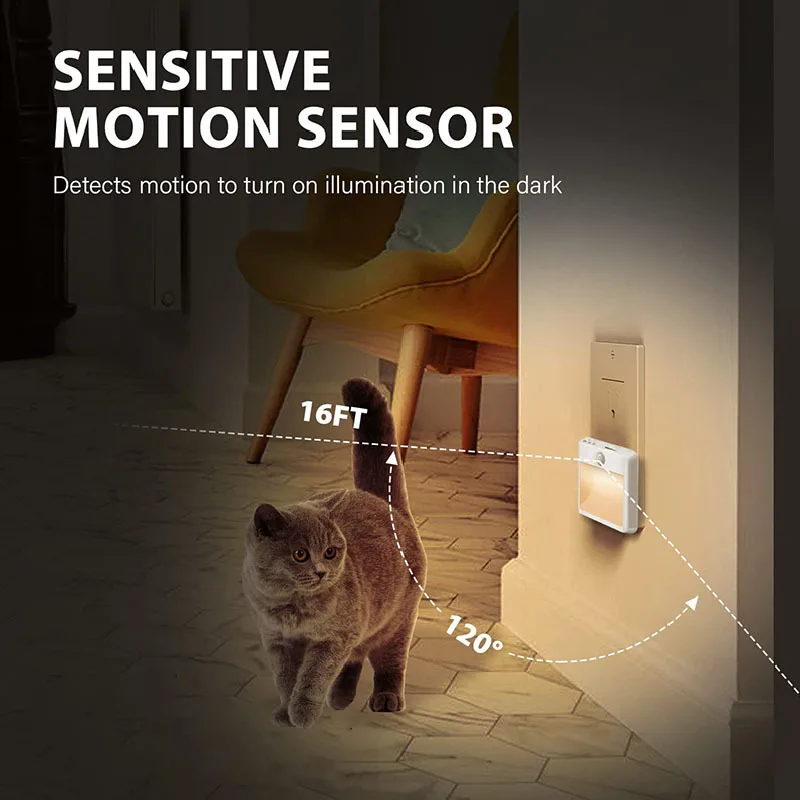 

Motion Sensor LED Night Light EU Plug 220V Dimming Sleep Lights for Home Bedroom Corridor Lighting Staircase Bedside Lamp
