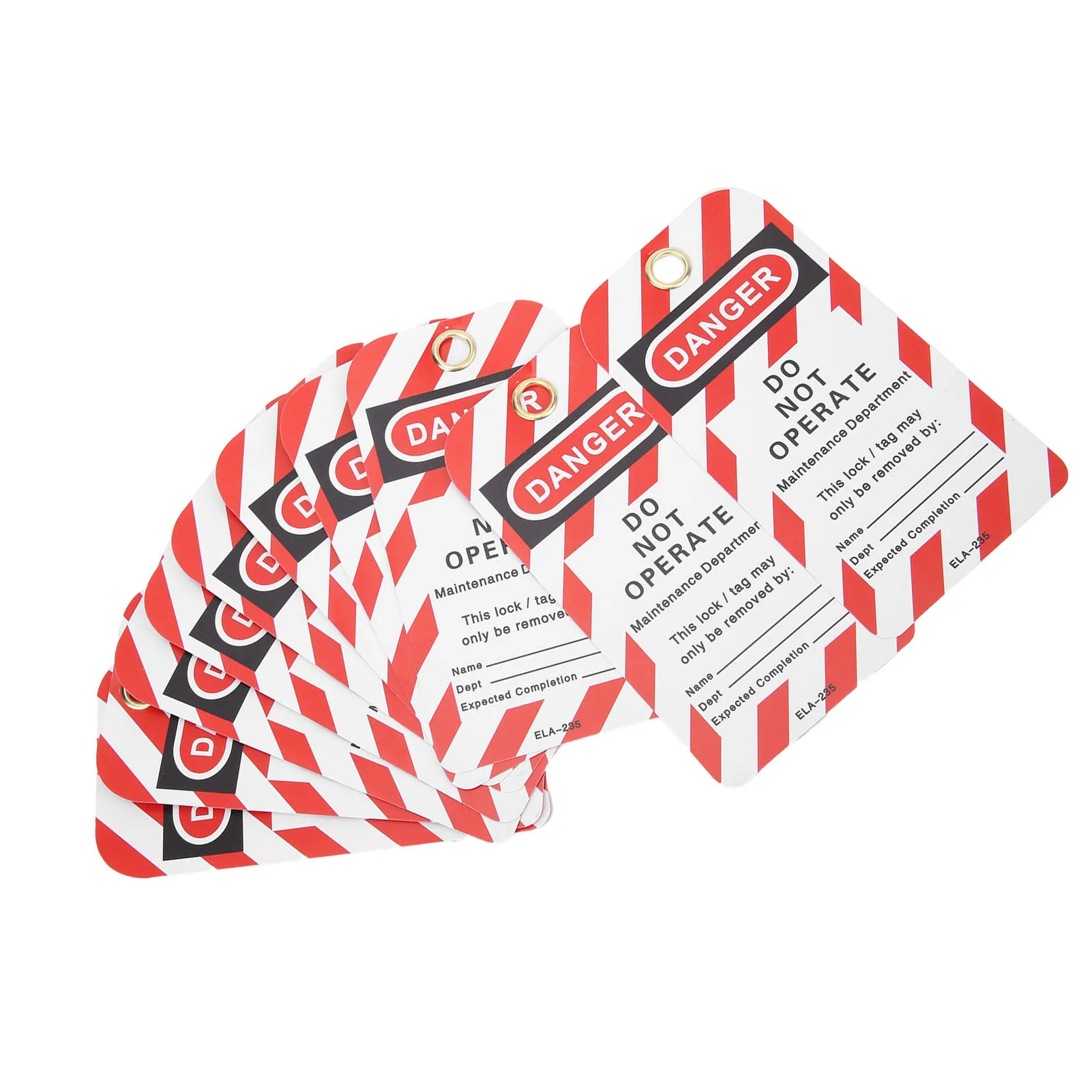 Warning Stickers Warning Decal 10PCS Lockout Tag Danger Do Not Operate Safety Warning Front / Back Label PVC for industrial chemical electric power petroleum