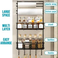 Kitchen Refrigerator Side Shelf Spice Storage Rack Organizer for Refrigerator Kitchen Paper Holder Seasoning Organizer Rack 2