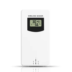 Wireless Temperature and Humidity Sensor for Indoor and Outdoor Use (WHITE)