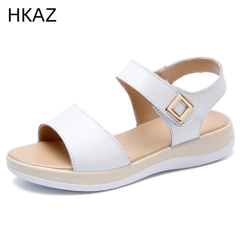 

Сандалии женские на платформе, уличная пляжная обувь на плоской подошве, дышащие Спортивные босоножки на танкетке, модные босоножки, лето