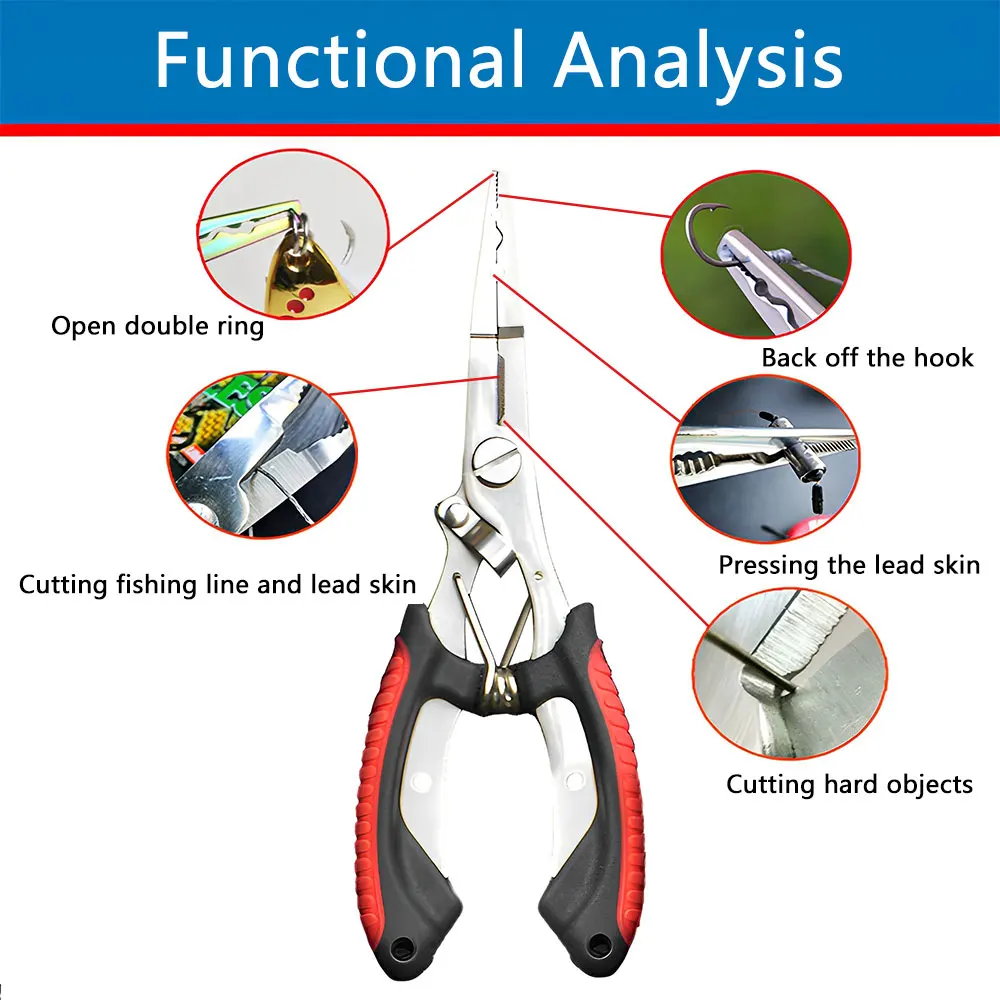 Stainless Steel Fishing Pliers Fishing Hook Remover Saltwater