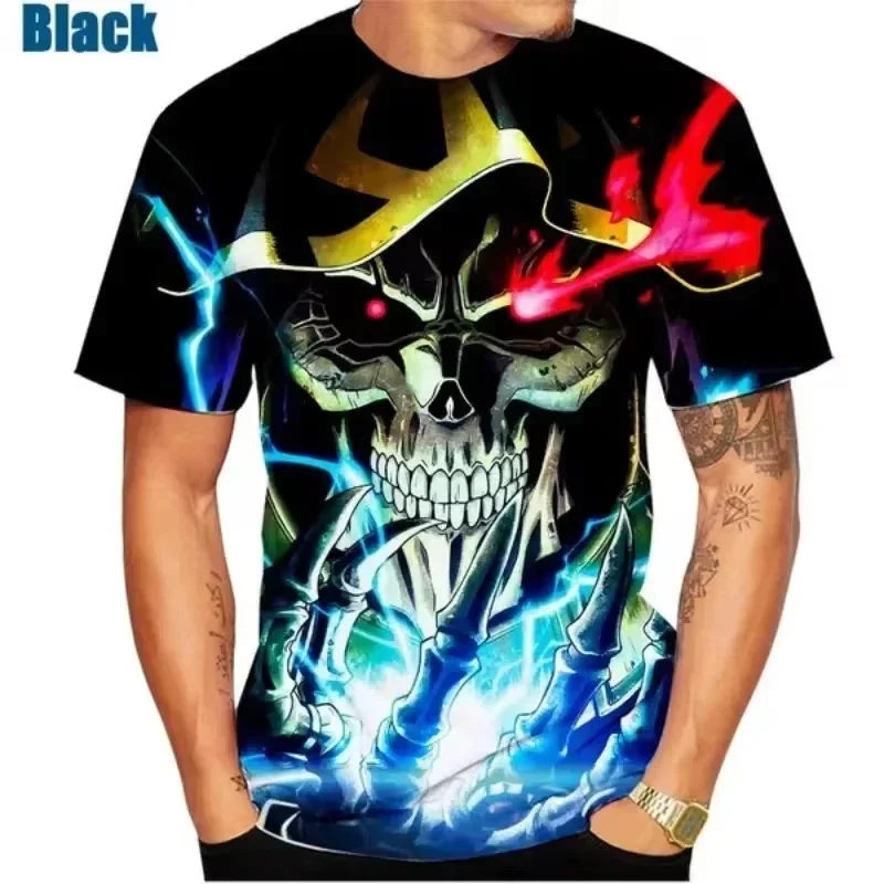 Camiseta con estampado 3D de Anime Overlord Ainz Ooal para hombre y ...