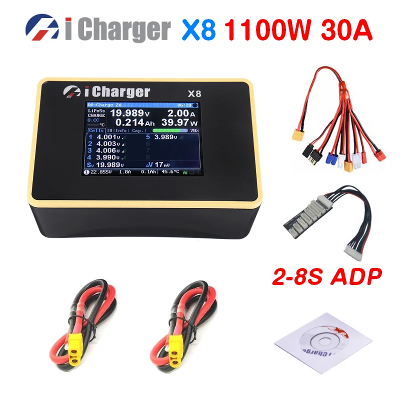 iCharger-X8-1100W-30A-Smart-Balance-Charger-Discharger-For-1-8s-LiPo ...