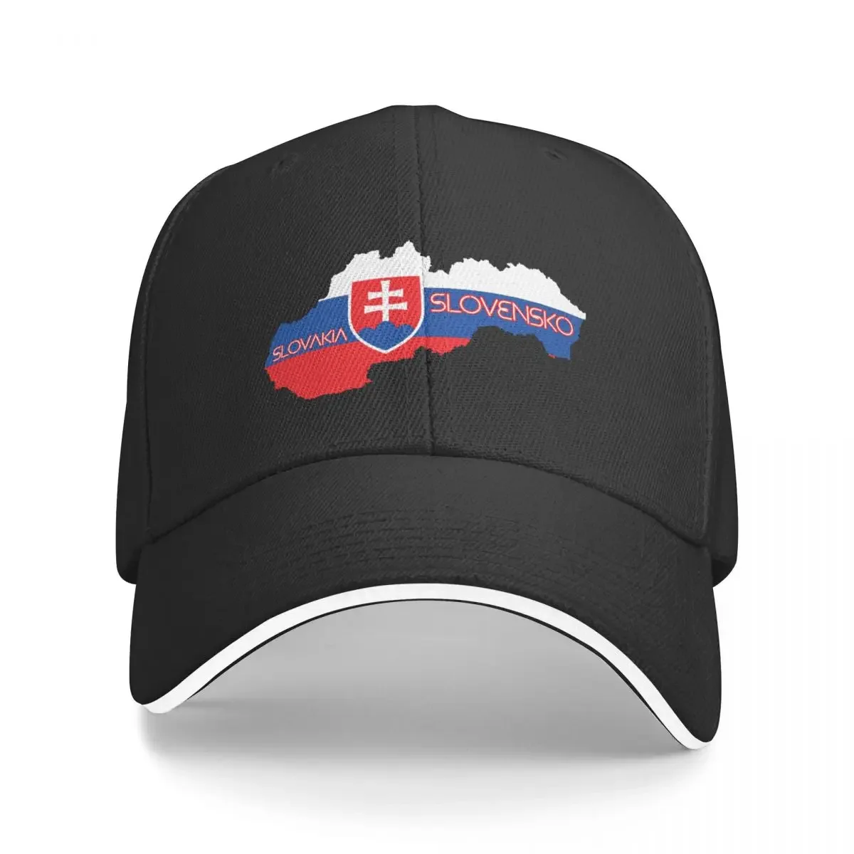 

Slovakia flag and map Baseball Cap Designer Hat Sun Hat For Children Cosplay Trucker Hat Girl'S Hats Men's