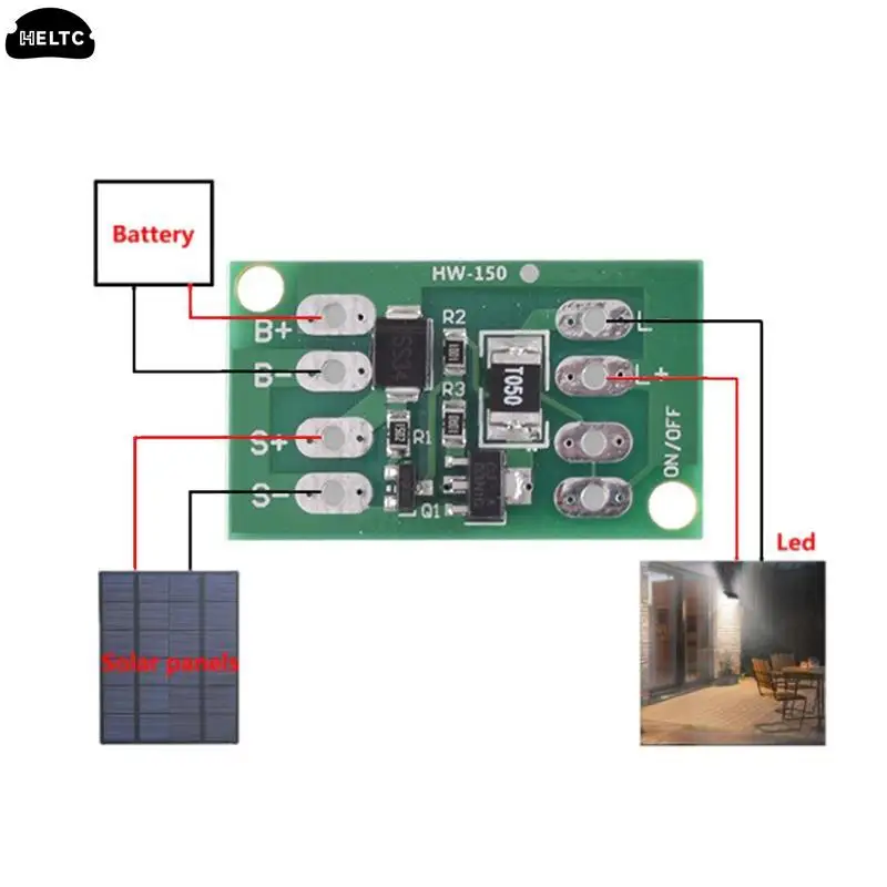 Interruttore Di Controllo Solare Circuito Pannelli Solari Interruttore Di Controllo Della Lampada A Led Caricabatterie Modulo Controller Di Ricarica