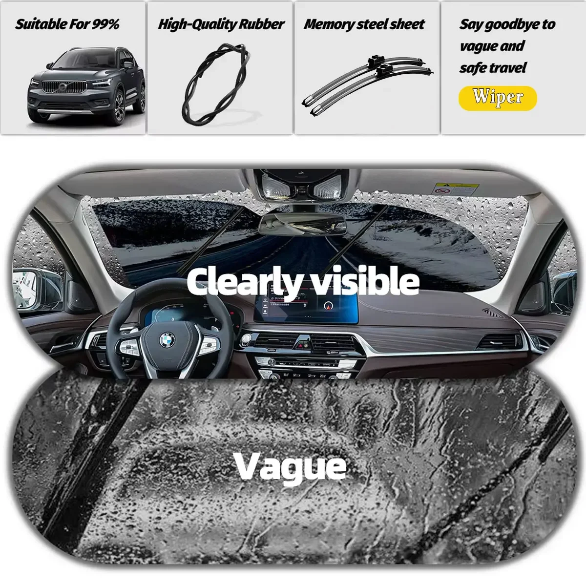 Enhanced Car Front Wiper Blades - Premium Windshield Accessories