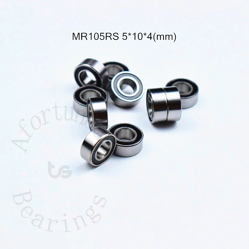 Miniature Bearings Mini Ball Bearing 10 Pieces Miniature Bearing MR105RS 5*10*4(mm) chrome steel Rubber Sealed High speed Mechanical equipment parts