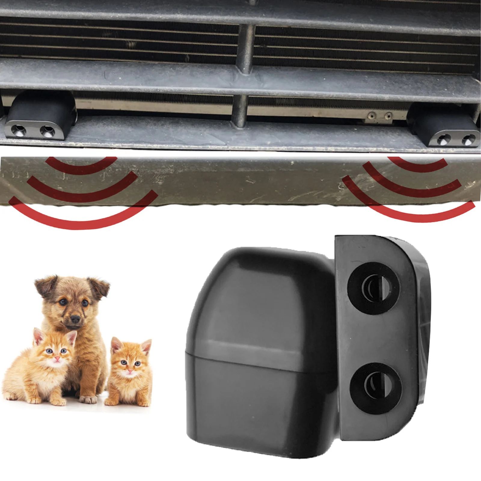 2 Pezzi Nero Griglia Per Auto Montaggio Animale Fischio Repeller Avviso Cervo Repellente Per Animali Avviso Nero Cervo Auto Gadget Sonici