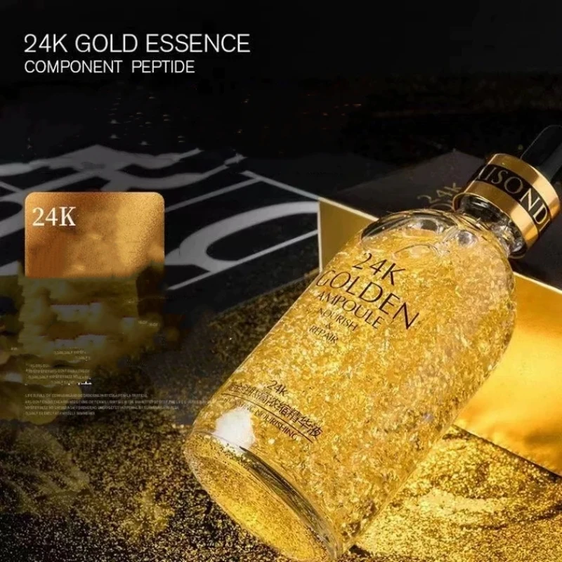 Facial serum 24k gold hyaluronic acid nicotinamide anti aging lifting collagen ginseng essence skin care whitening