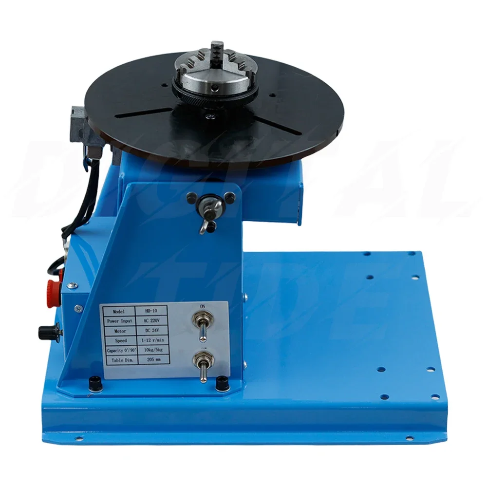 HD-10 220V Welding Positioner Turntable Table10kg Automatic Rotary High Positioning Accuracy for Cutting and Grinding 6