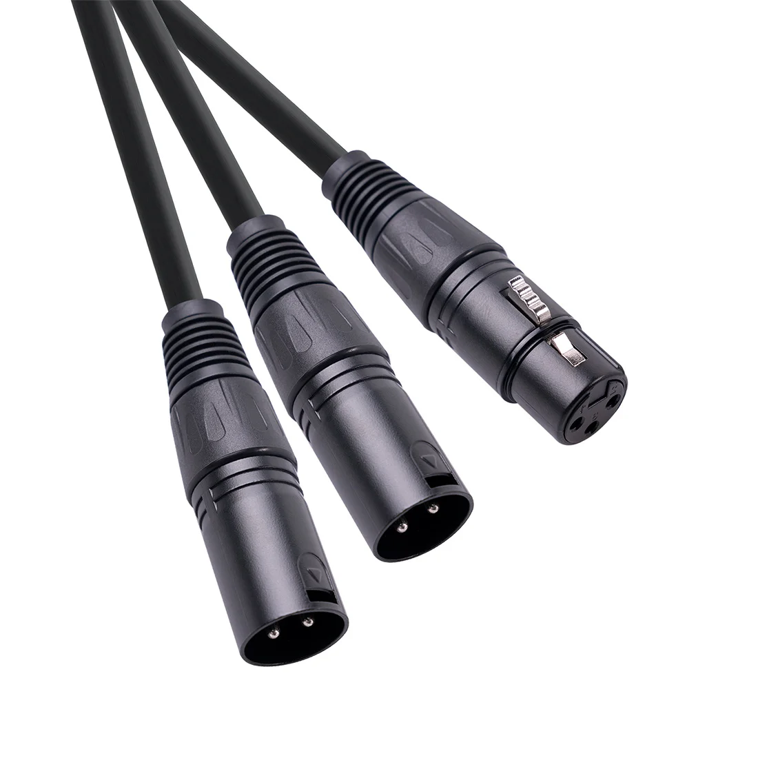 

XLR Splitter Cable, 3 Pin XLR Female to Dual XLR Male Patch Y Cable Balanced Microphone Splitter Cord Audio
