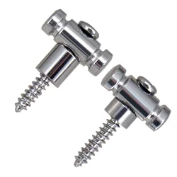 Guitar Roller String Trees Retainer Set with Screws - Silvery/Black/Gold Finish (Silver)