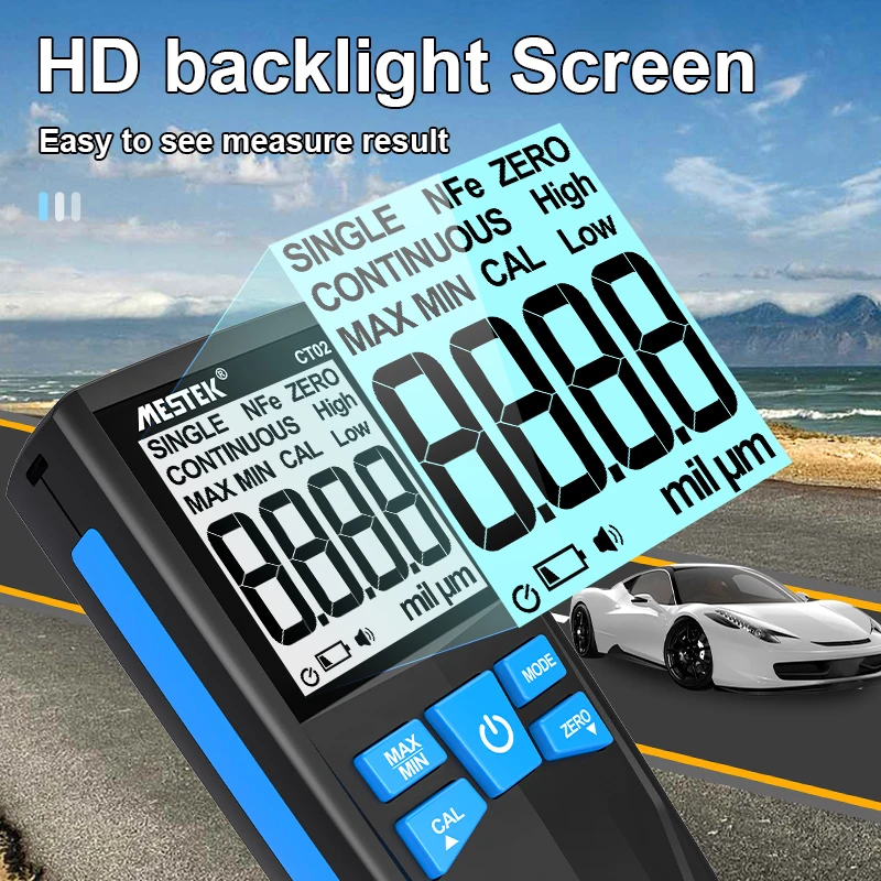 Paint Coating Meter Paint Thickness Gauge Thickness Gauge Wet Film Thickness Gauge Mestek Coating Thickness Gauge 0.1micron/0-1500 Car Paint Film Thickness Tester Measuring FE/NFE Russian Manual Paint Tool