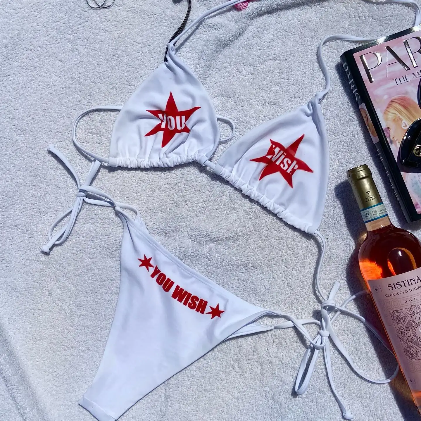 thumbnail image 1 of Bikini Y2K 2024 yangshaomei Conjunto de bikini de oso cintura alta, 1 of 5