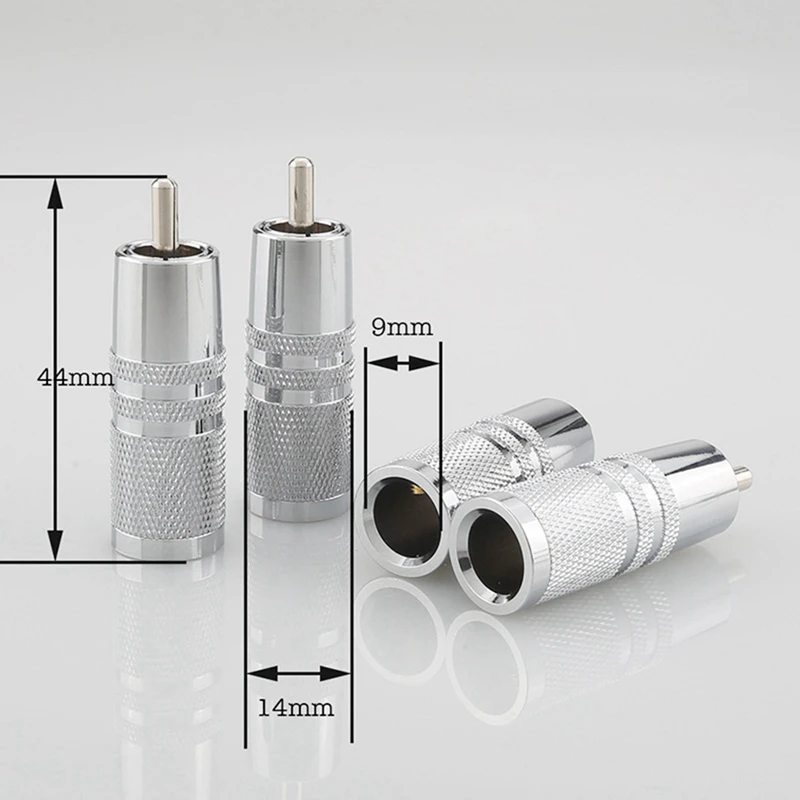 OR11R 4Pcs RCA ε ÷ 8Mm ̺    Ŀ Hifi AV ̺ Ŀ Ʈ