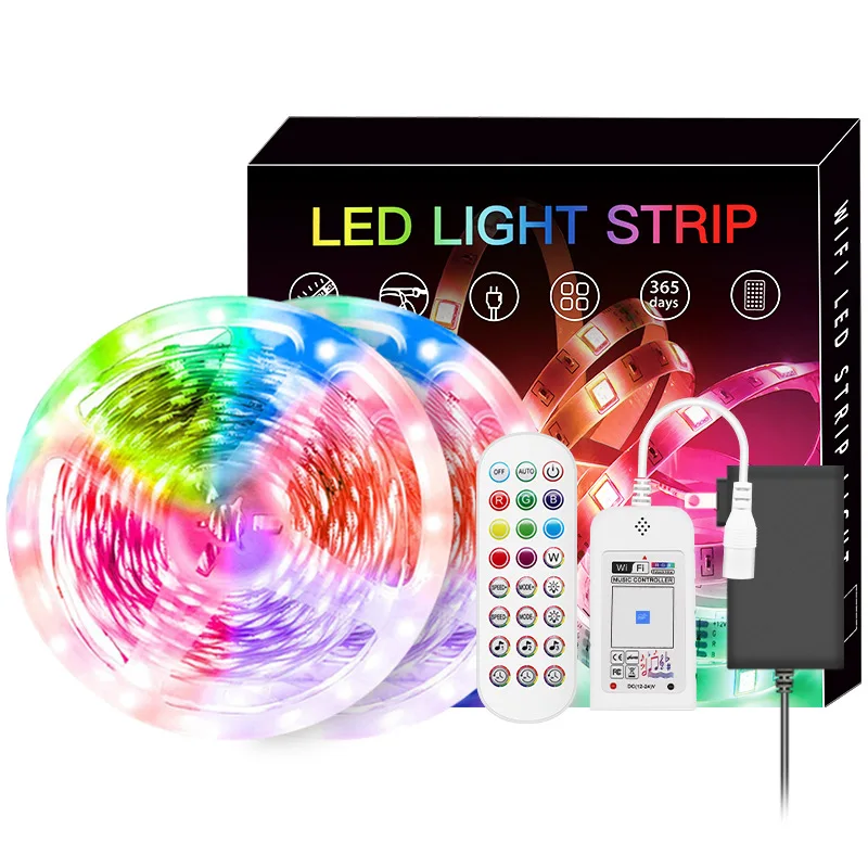 

Wifi Smart RGB LED Strip with App Music Sound Control Home Decoration TV Backlight DC12V