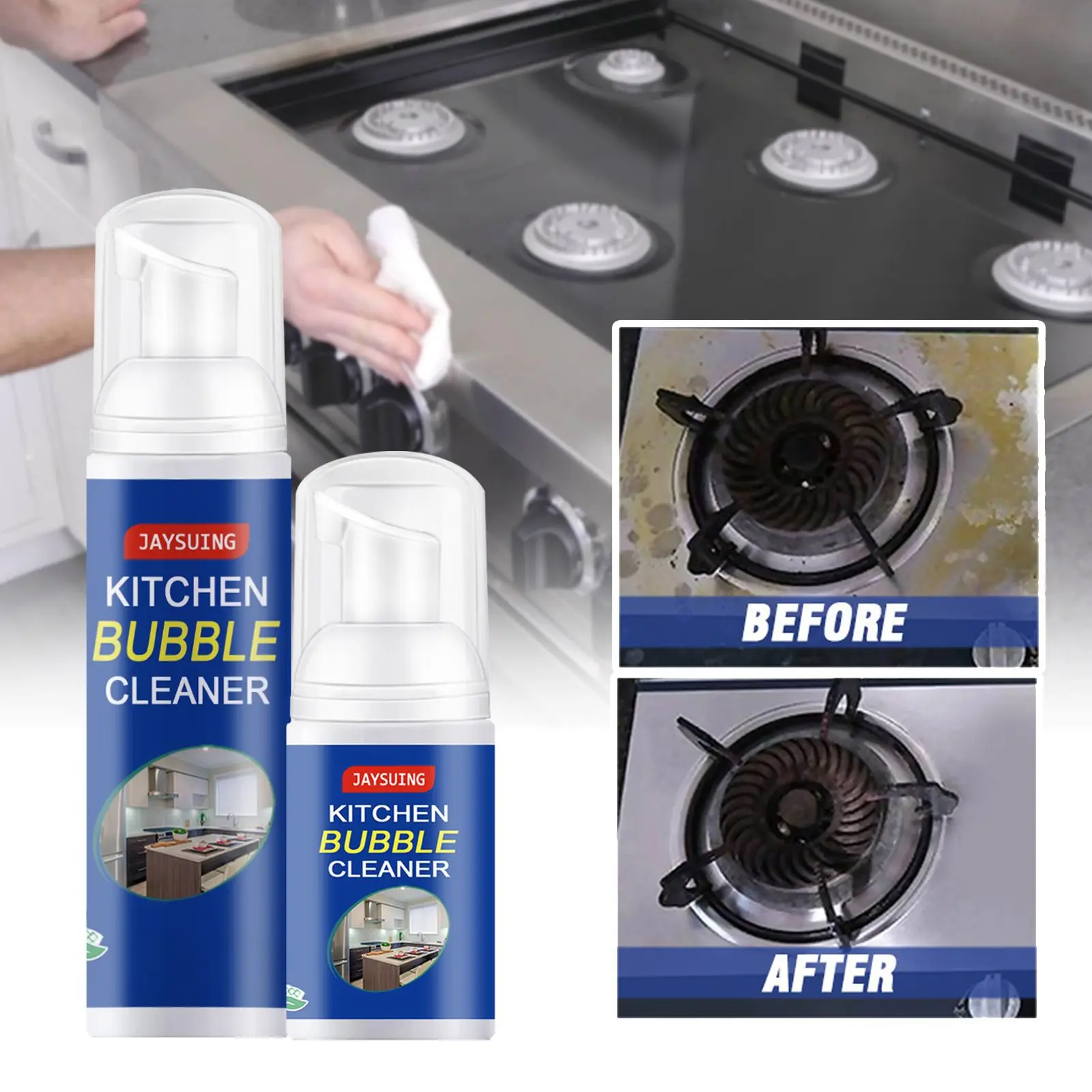 Oil Descaling Detergent Kitchen Bubble Foam Cleaner 100ml Multi-Purpose Kitchen Grease Cleaner Rust Remover Home Dirt