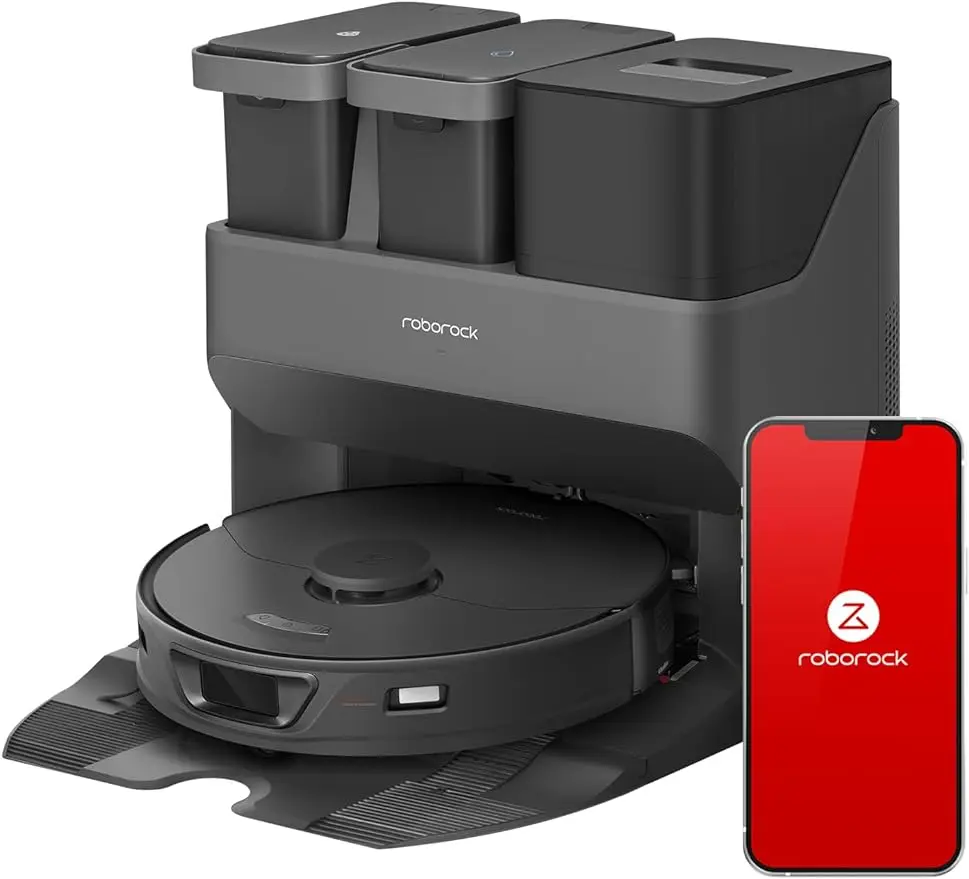 

roborock S7 Max Ultra Robot Vacuum and Mop Combo, Auto Mop Drying/ Washing, Self-Emptying, Self-Refilling, 5500Pa