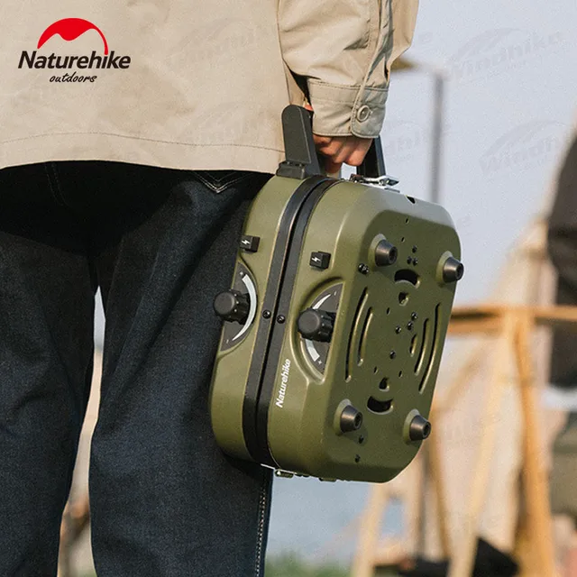 Naturehike Double Fire Folding Gas Furnace Outdoor Portable Gas Stove Camping Equipment Double Burner Electronic Ignition Cooker 2