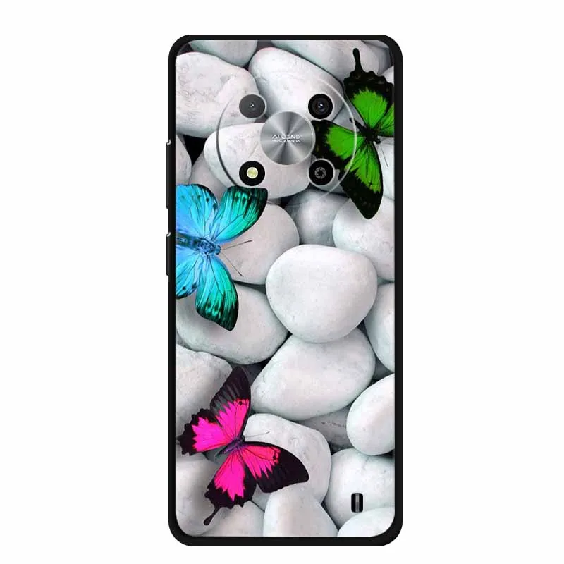 Luxury Soft Silicone TPU Phone Cover with Cartoon Floral Design - Protective Case