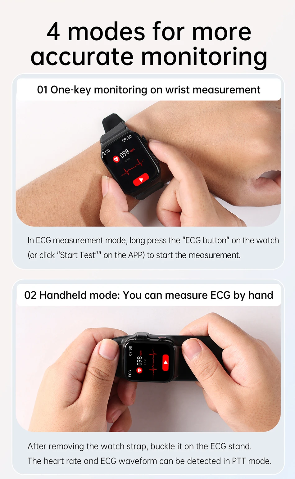 2023 New Blood Glucose Monitor Health Smart Watch Men ECG+PPG Blood Pressure Measurement IP68 Waterproof Sport SmartWatch Men