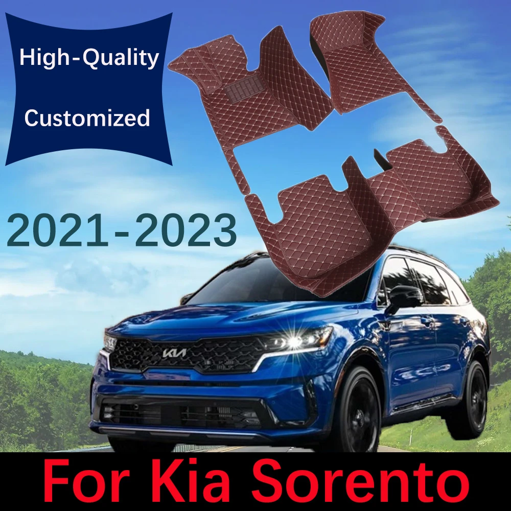 Custom Leather Car Floor Mats For Kia Sorento MQ4 2021 2022 2023