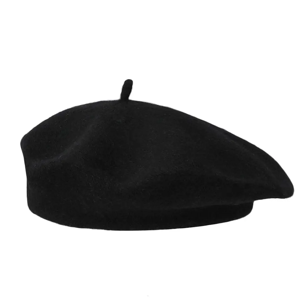 Mode Warme Winter Wolle Baskenmütze Einfarbig Retro Französisch Künstler Hut Alle Abgestimmt Elegante Plain Cap Dame – Detail 10